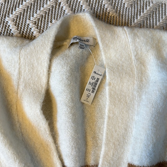 Madewell Allston Double-Button Cardigan Sweater in Colorblock *NWT - Picture 7 of 9
